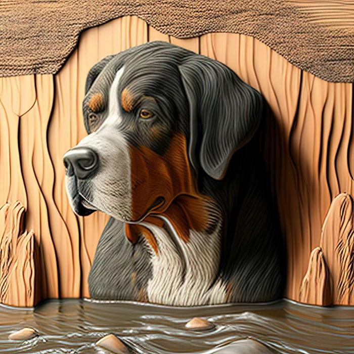 3D model Great Swiss Mountain dog (STL)